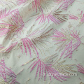 ผ้า Jacquard ลายถักสีชมพูสำหรับการแต่งกาย